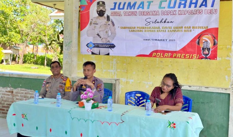 Jumat Curhat, Wakapolres Belu, KOMPOL I Putu Surawan Tampung  dan Jawab Curahan Hati dari Masyarakat Tulamalae