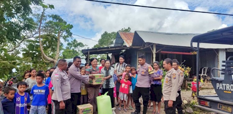 Ringankan Beban Sesama, Polsek Lamaknen Gelar Baksos untuk Korban Bencana Alam Longsor