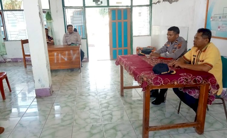 Jumat Curhat bersama Warga Nualain, Polsek Lamaknen Janji Tingkatkan Patroli Cegah Aksi Pencurian Hewan Ternak