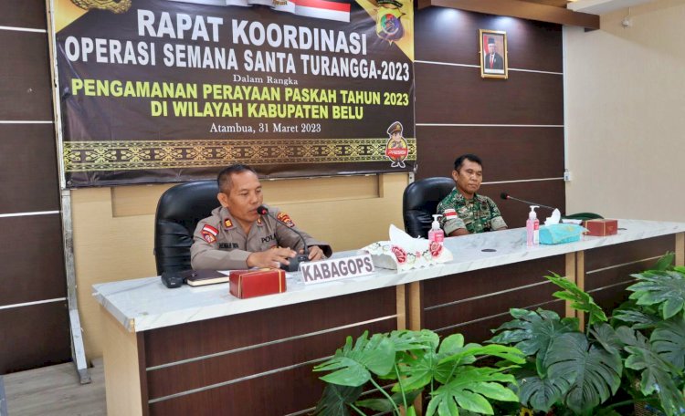 Satukan Persepsi Pengamanan Paskah, Polres Belu Undang Inskait Gelar Rakor Lintas Sektoral Operasi Semana Santa 2023