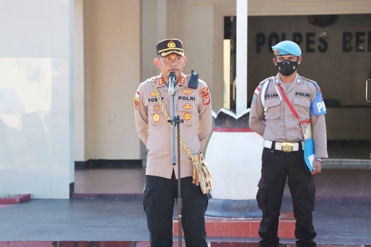 Satu Tahun Lebih Bertugas di Tapal Batas, Kapolres Belu Pamitan dan Sampaikan Pesan Khusus untuk Anggota