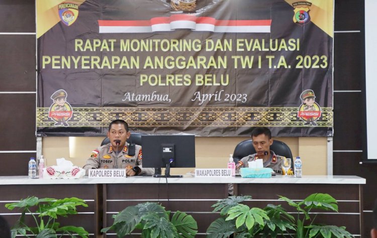 Pimpin Monev Penyerapan Anggaran Triwulan I T.A 2023, Kapolres Belu Minta Jajaran Maksimalkan Penyerapan Anggaran