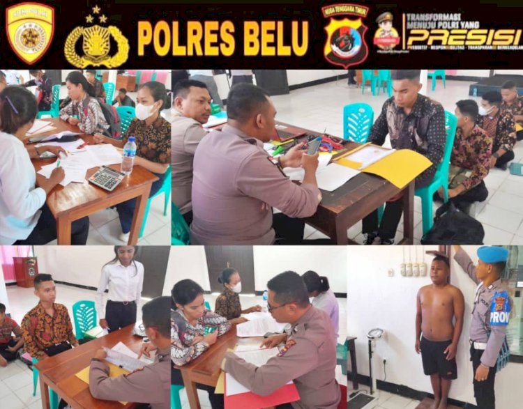 Penerimaan Polri Masuk Minggu ke 2, Animo Pendaftar Bintara Polri di Pabanrim Belu Capai Ratusan Orang