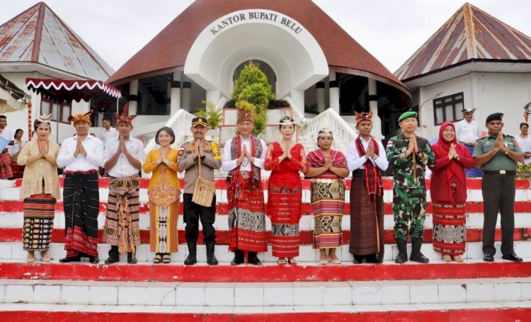 Bentuk Sinergitas, Kapolres Belu Bersama Forkopimda Hadiri Upacara Peringatan Hardiknas 2023 di Kantor Bupati