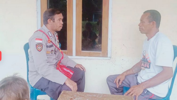 Ada Masalah Segera Lapor Polisi, Pesan Bhabinkamtibmas Rinbesihat Polres Belu saat Temui Warga Binaannya