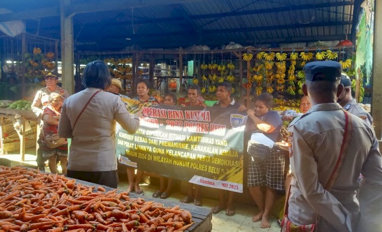 Hari ke 9 Operasi, Satgas Ops Bina Kusuma Polres Belu Ajak Pedagang hingga Tukang Ojek Jauhi Penyakit Masyarakat