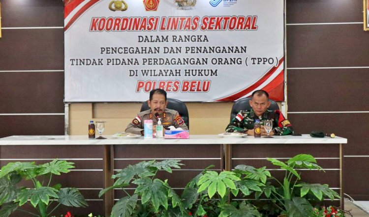 Gelar Rapat Koordinasi, Kapolres Belu, AKBP Richo N.D Simanjuntak Ajak Seluruh Stakeholder Bersatu Tumpas Kejahatan Perdagangan Orang