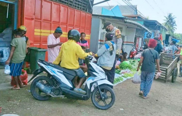 Hadir Menjaga Kamtibmas di Pasar Mingguan, AIPDA Elias Amaral Imbau Masyarakat Waspadai TPPO Bermodus Tawaran Pekerjaan Menggiurkan