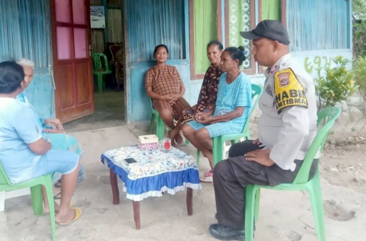 Bhabinkamtibmas Polres Belu Imbau Ibu-ibu Awasi Anak-anak, Jangan Sampai Jadi Korban Perdagangan Orang