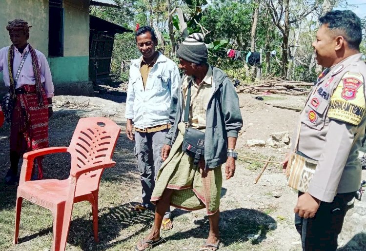 Berantas Kejahatan, Bhabinkamtibmas Fohoeka Polres Belu Pesan Warga Jangan Takut Lapor Polisi Bila Ada Sanak Keluarga Jadi Korban TPPO