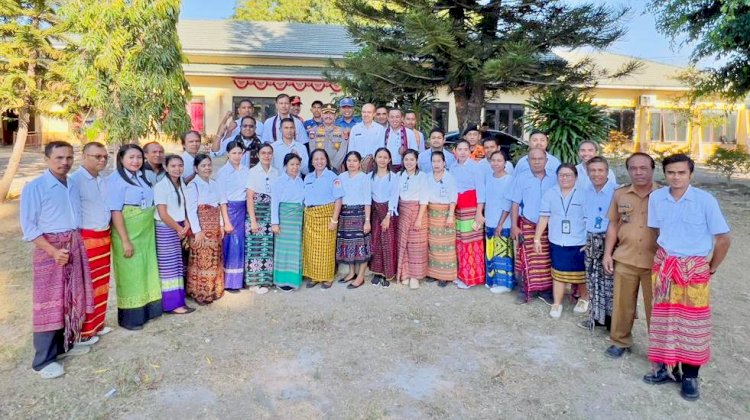 Hadir di SMK Katolik St. Yosep Nenuk, Kapolres Belu Pimpin Upacara Gabungan dan Deklarasi Pencegahan Karhutla