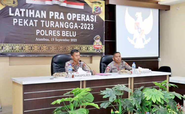 Ciptakan Situasi Yang Aman dan Nyaman Jelang Tahapan Pemilu, Polres Belu Gelar Operasi Pekat Turangga 2023