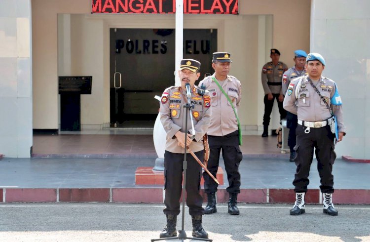 Apel Jam Pimpinan, Kapolres Belu:Kalau Rekan-rekan Sayang Diri dan Keluarga Maka Jauhi Pelanggaran Sekecil Apapun