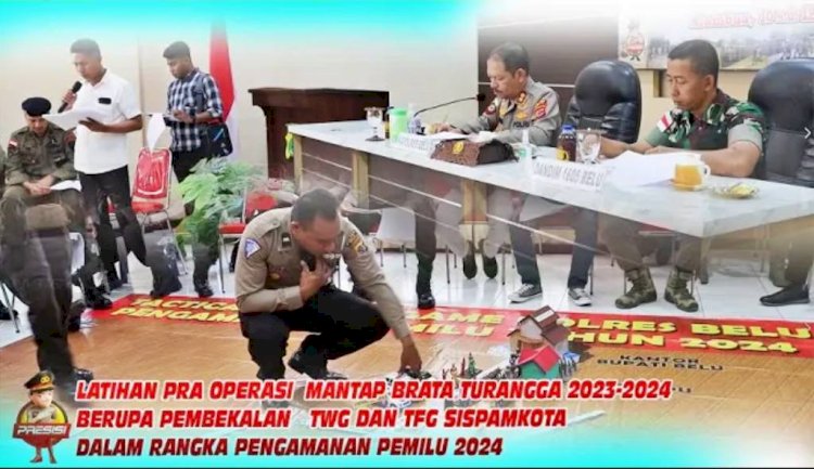 Gandeng Kodim 1605 Belu dan Brimob, Simak Video Kapolres Belu Pimpin Langsung Latihan TFG Kesiapan Pengamanan Pemilu 2024