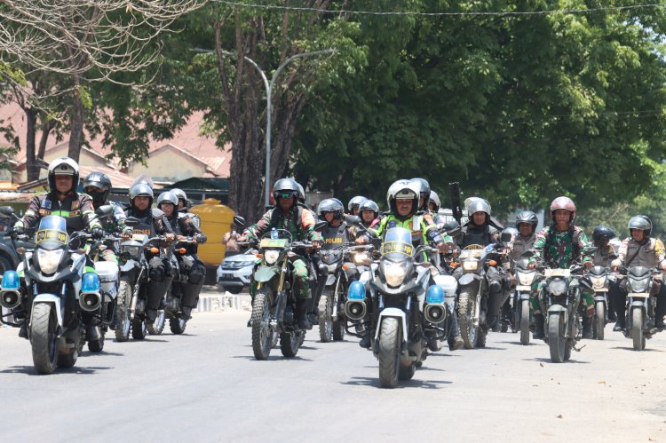 Gelar Show Of Force, Polres Belu dan Instansi Terkait Beri Sinyal Siap Amankan Pemilihan Umum 2024 di Wilayah Tapal Batas