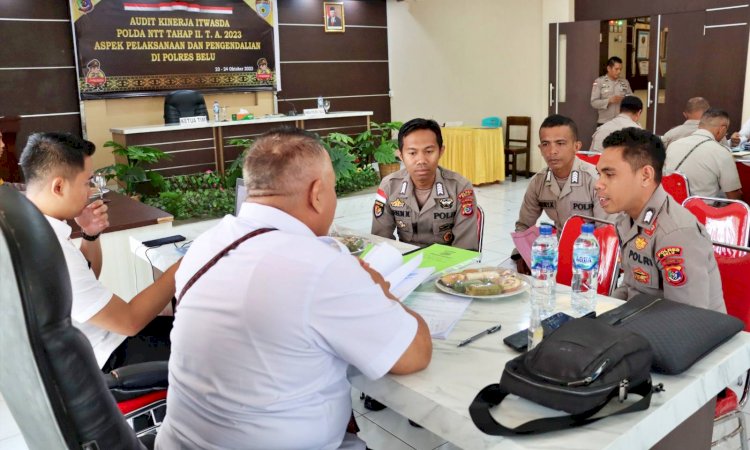 Datangi Polres Belu, Tim Itwasda Polda NTT Lakukan Audit Kinerja Tahap II TA. 2023