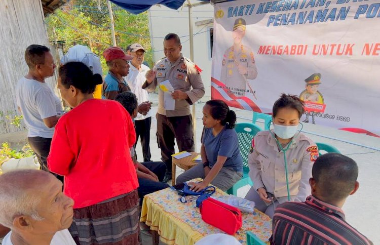 Rakorbin SDM dan PNS Polri, Polres Belu dan Jajaran Serentak Gelar Bakti Kesehatan, Tanam Pohon dan Baksos untuk Warga Kurang Mampu