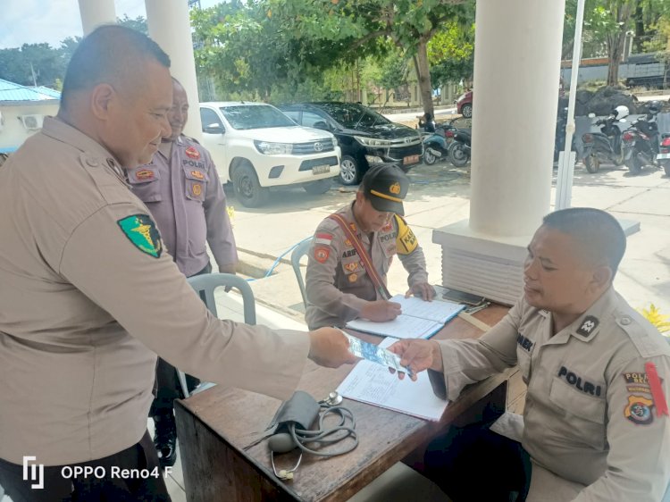 Kampanye Pemilu 2024 Mulai Bergulir,  Satgas Ban Ops OMB Polres Belu Turun Periksa Kesehatan Personel Pengamanan KPU, Bawaslu dan Gudang KPU