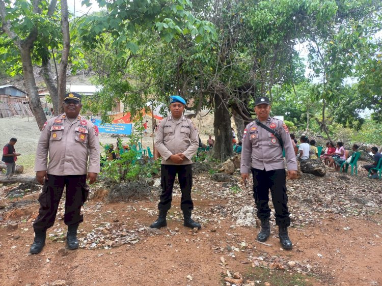 Turun ke Desa Kenebibi, Polsek Kakuluk Mesak Amankan Kampanye Caleg Partai Nasdem