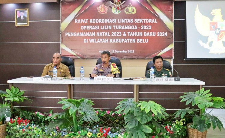 Nataru di Depan Mata, Polres Belu Undang Instansi Terkait Gelar Rakor Lintas Sektoral Operasi Lilin Turangga 2023