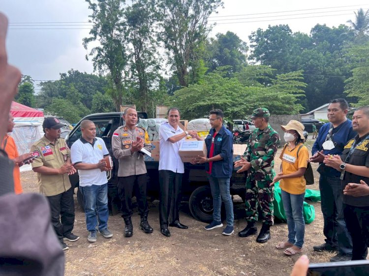 Langkah Polri - Polda NTT, Polres Flotim Dalam Upaya Penaggulangan Bencana Alam Erupsi Gunung Lewotobi.-