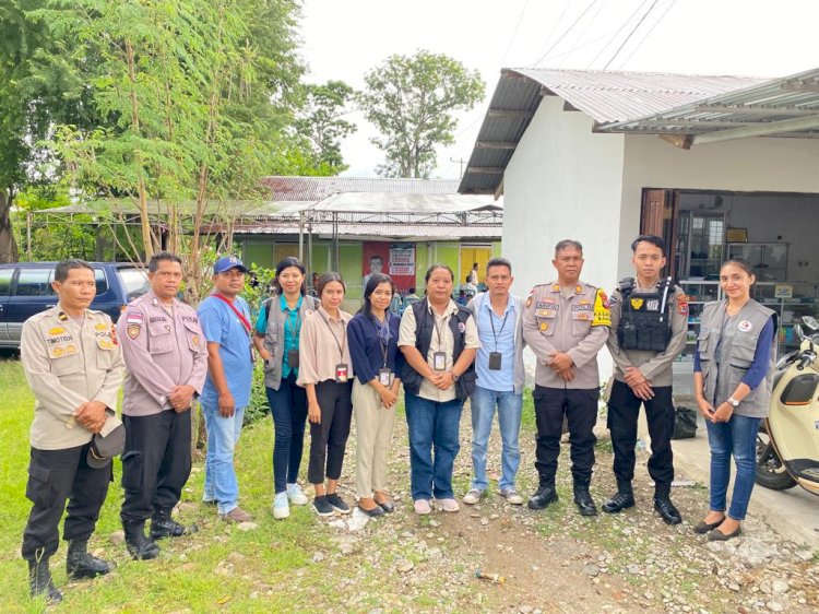 Turun Penuh, Personel Satgas OMB Polres Belu Amankan Kegiatan Kampanye di Tiga Titik Dalam Kota