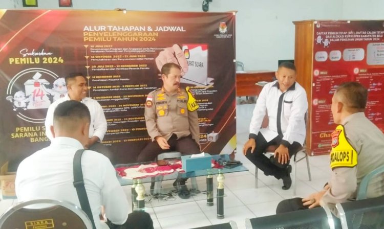 Pastikan Kesiapan Pemilu 2024, Kapolres Belu Lakukan Kunjungan kerja ke Kantor KPU Kabupaten Belu