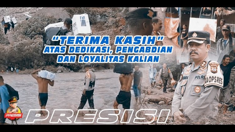 Salut, Simak Perjuangan Anggota Polres Belu Melintasi Jalur Ekstrim Hingga Melibas Sungai Kawal Kotak Suara Pemilu 2024