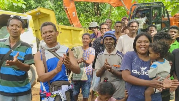 Upayakan Sumur Bor hingga Perbaiki Jalan, Kapolres Belu, AKBP Richo N.D Simanjuntak Dibanjiri Ucapan Terima Kasih dari Warga desa Tukuneno