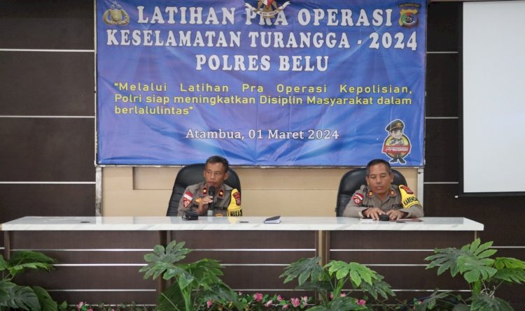 Buka Latihan Pra Operasi, Wakapolres Belu Imbau Anggota Pahami Sasaran dan Cara Bertindak dalam Operasi Keselamatan Turangga 2024