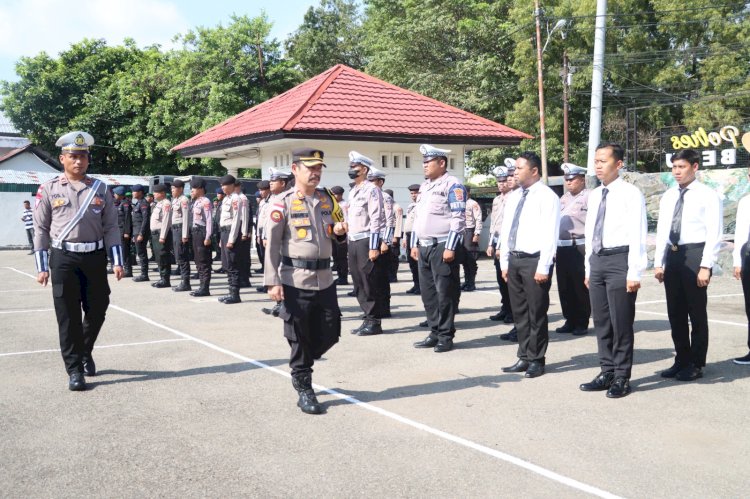 Cipta Kondisi Kamseltibcar Lantas Jelang Idul Fitri 1445 H, Polres Belu Gelar Operasi Keselamatan Turangga 2024 Dan Pencanangan Aksi Keselamatan Jalan