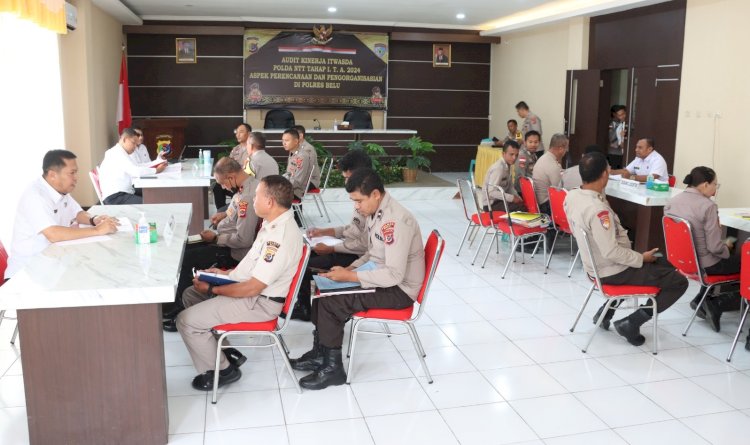 Polres Belu Terima Kunjungan Kerja Tim Wasrik Itwasda Polda NTT Tahap I TA 2024