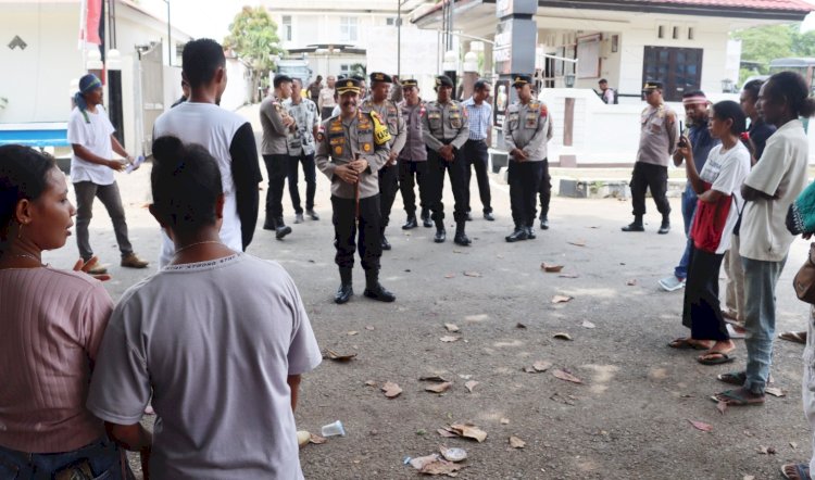 Jamin Situasi Kondusif, Ratusan Personel Polres Belu Kawal dan Amankan Aksi Damai Forum Masyarakat Belu Anti Korupsi