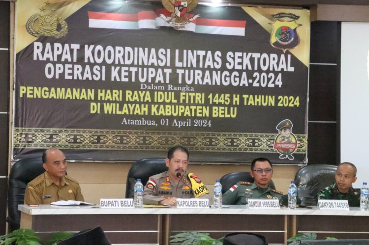 Jelang Idul Fitri, Polres Belu Gelar Rakor Lintas Sektoral Kesiapan Operasi Ketupat Turangga 2024