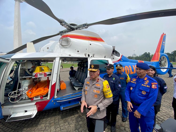 Polri Kerahkan 2 Helikopter Jadi Ambulans Udara saat Arus Mudik dan Balik Lebaran