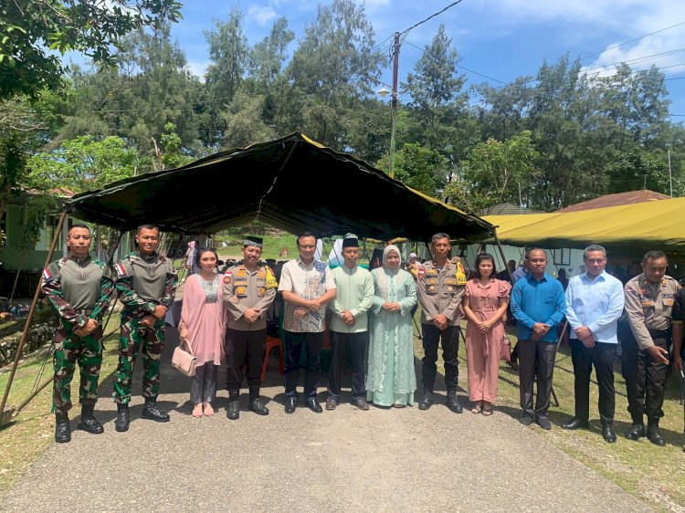 Momen Idul Fitri 1445 H ,Kapolres Belu Bersama Pejabat Utama Gelar Silaturahmi dan Patroli Menjaga Kamtibmas