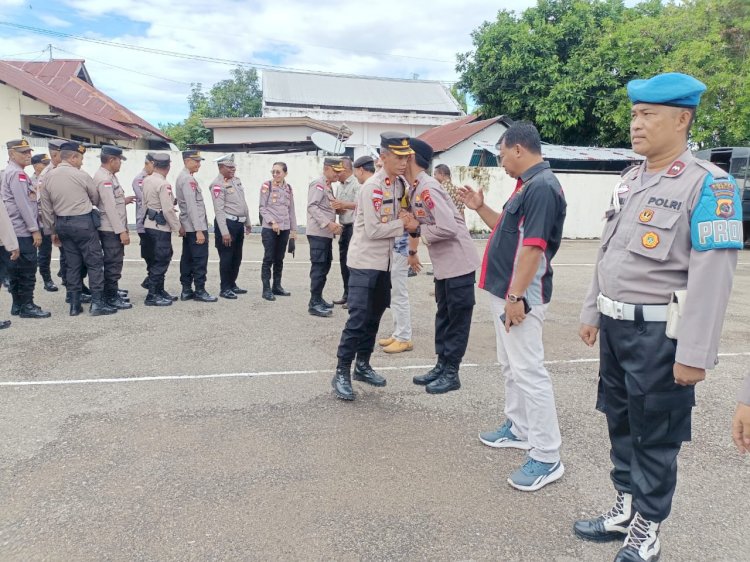 Saling Maaf Memaafkan Anggota Polres Belu di Moment Idul Fitri 1445 H