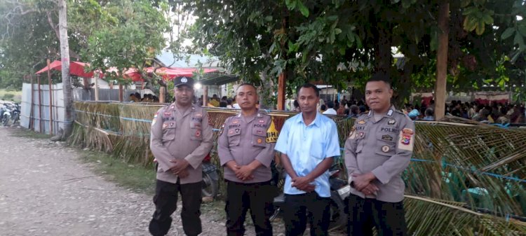 Dihadiri Ratusan Umat, Polsek Raimanuk Turun Amankan Misa Syukur Kaul Kekal Suster Maria Magdalena Bui