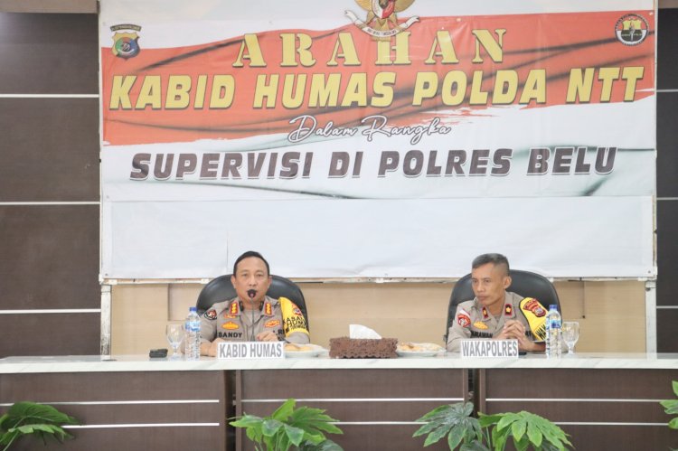 Supervisi di Polres Belu, Kabid Humas Polda NTT Beberkan Strategi Pemanfaatan Media Sosial dalam Membangun Citra Positif Polri