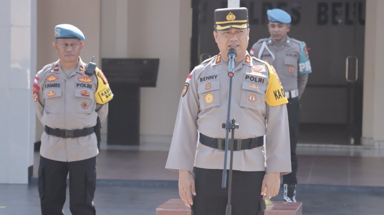 Kembali Tekankan Tentang Netralitas, Kapolres Belu , AKBP Benny Miniani Arief Minta Anggota Pedomani 17 Larangan Polri dalam Pilkada Serentak 2024