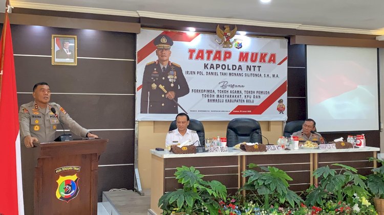Kapolda NTT Apresiasi Masyarakat kabupaten Belu Atas Peran Aktif Ciptakan Situasi Kondusif dalam Perhelatan Pemilu dan Pilkada Serentak 2024