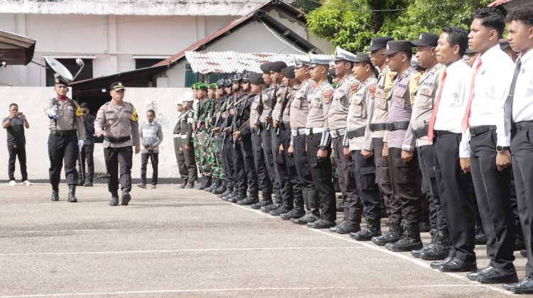 Kesiapan Pengamanan Idul Fitri 1446 H, Wakapolres Belu Pimpin Apel Gelar Pasukan Operasi Ketupat Turangga 2025