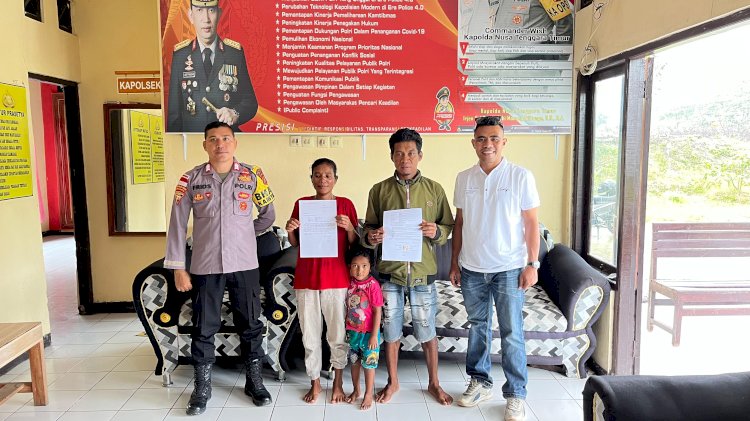 Damai itu Indah, Polsek Lasiolat Selesaikan Kasus Suami Pukul Istri di Desa Baudaok