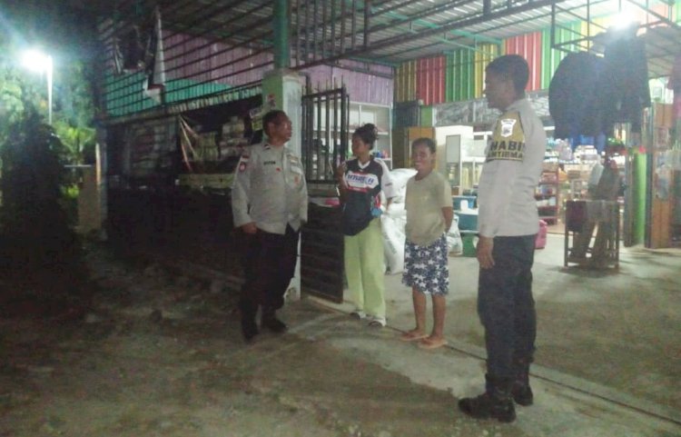 Gelar Patroli Malam, Polsek Kakuluk Mesak Imbau Pelaku Usaha Lapor Call Center 110 Jika Temui Aksi Premanisme