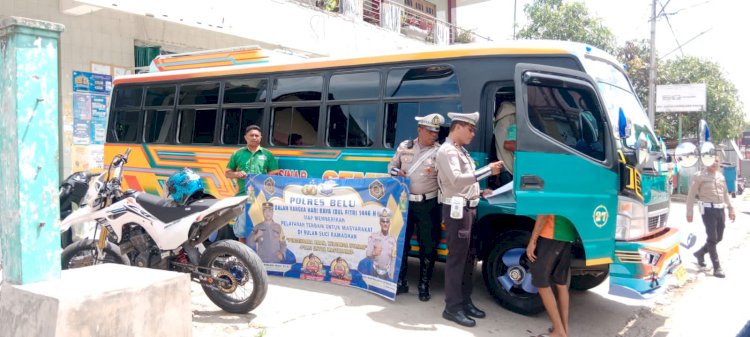 Mudik Aman, Keluarga Nyaman: Satgas Ops Ketupat Polres Belu Gelar Sosialisasi hingga Periksa Kesehatan Sopir dan Penumpang Angkutan Umum