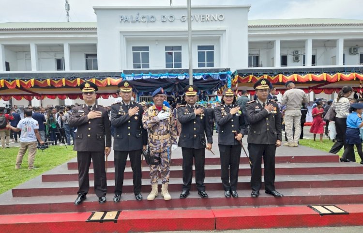 Turun ke Dili, Kapolres Belu, AKBP Benny Miniani Arief Hadiri Perayaan HUT ke-25 Polícia Nacional De Timor-Leste
