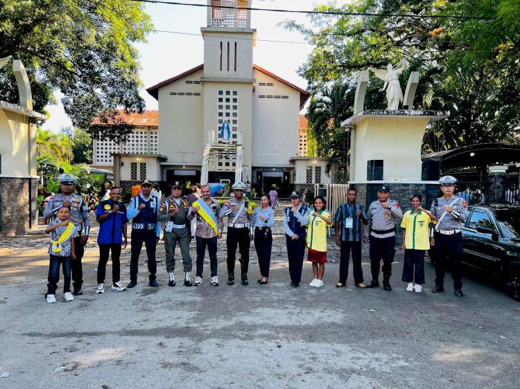 Misa Paskah 2025, Polres Belu Bersama Instansi Terkait Bersinergi Turun ke Gereja Jamin Ibadah Berjalan Aman dan Nyaman