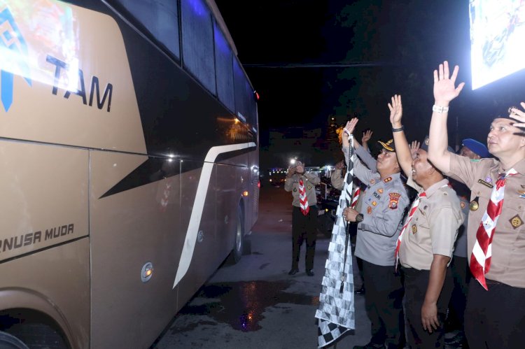 Sukseskan Upaya Menanggulangi Kebakaran, Kapolres Lepas Kontingen Ikuti Jambore Karhutla 2025