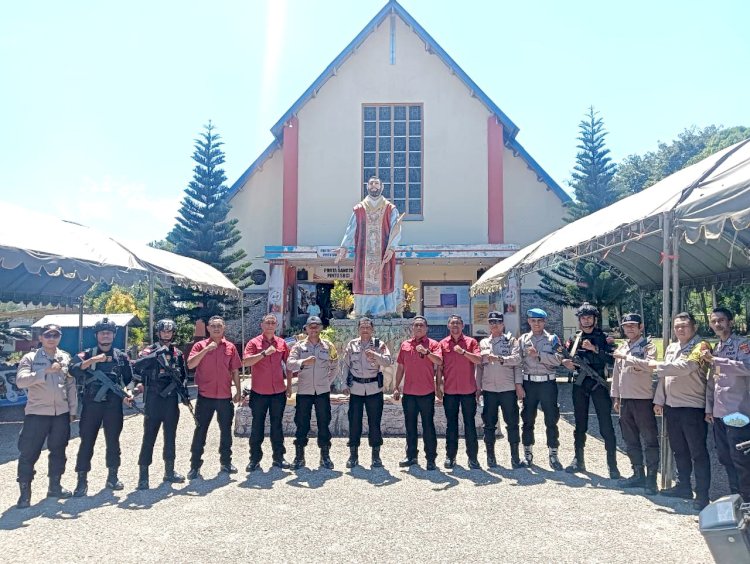 Sukses Amankan Penutupan Doa Novena Kerahiman Ilahi, Pastor Paroki Halilulik Ucap Terima Kasih kepada Polres Belu
