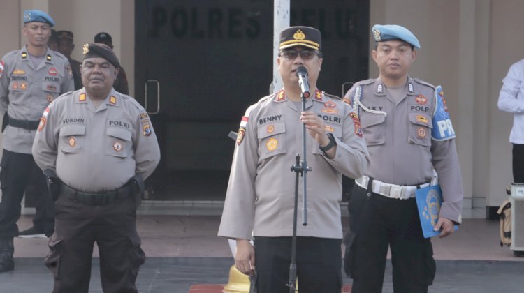 Apel Jam Pimpinan di Awal Mei, Kapolres Belu: Laksanakan Tugas Sesuai Tupoksi dan Hindari Pelanggaran Sekecil Apapun